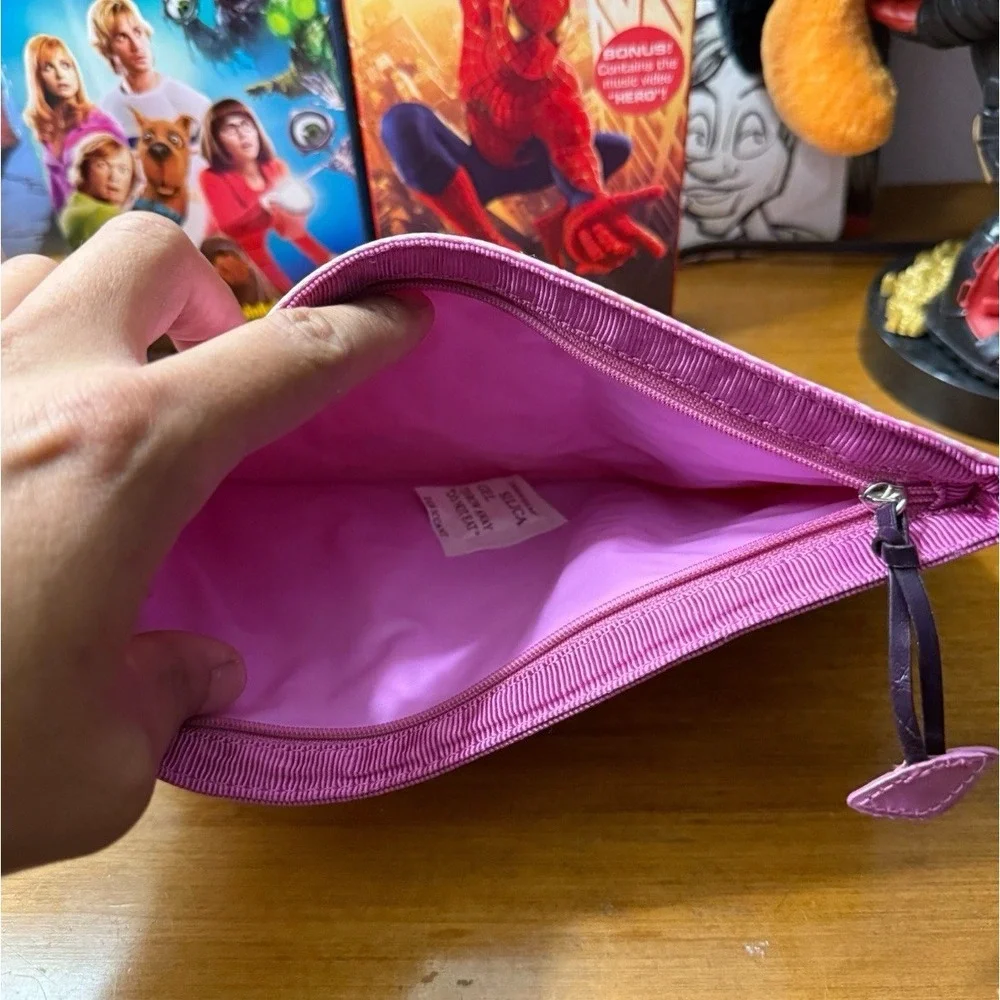 Y2K Pink Purple Striped Clutch Bag Purse McBling Barbiecore 2000s Vintage Party